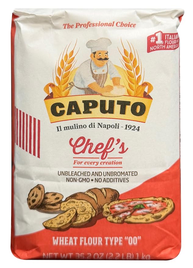 Antimo Caputo Chefs Flour 2.2 LB (Pack of 2) - Italian Double Zero 00 - Soft Wheat for Pizza Dough, Bread, & Pasta