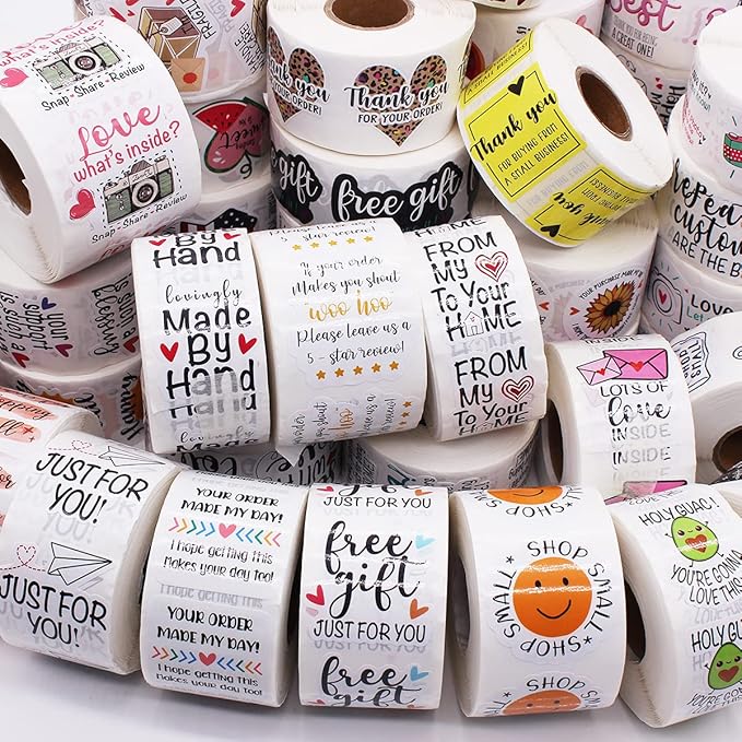 Littlefa Your Support is Such a Blessing Stickers,Thank You for Your Order Stickers,Thank You for Supporting My Small Business Stickers,Thank You Stickers for Packaging 500 PCS