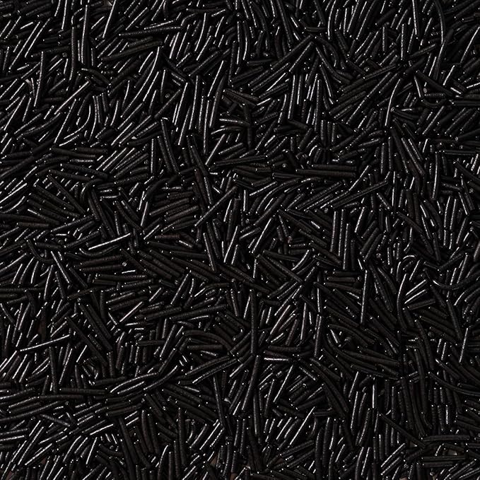 Edible Black Sprinkles, Jimmies Sprinkle, Black Sprinkles for Baking, Cake, Cupcake, Cookies, Donut, Perfect for Halloween(120g/4.23oz)