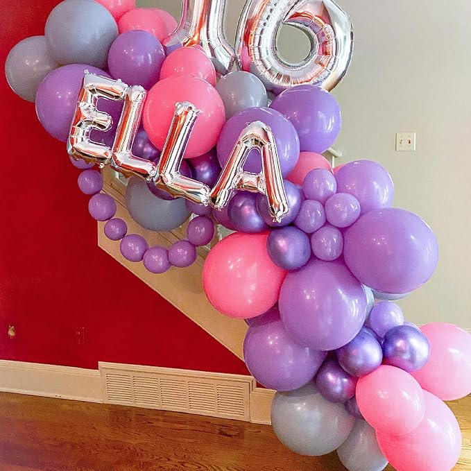 Voircoloria Purple Balloons, 66pack 12inch Purple Latex Party Balloons for Halloween, Graduation, Wedding, Birthday, Baby Shower, Anniversary, Valentine's Day Party Decorations