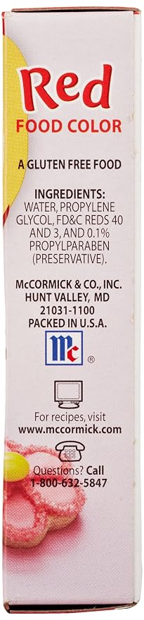 McCormick Red Food Color, 1 fl oz (Pack of 4)