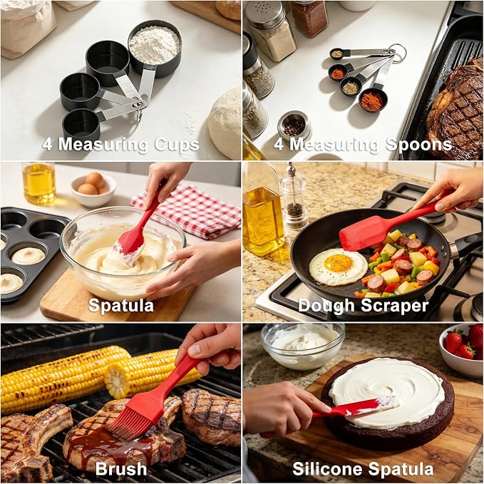 7-Speed Electric Hand&Stand Mixer with 26PCS Stainless Steel Mixing Bowls,Lids & Grater Attachments –7, 6, 4.5, 3.5, 2QT Nesting Bowls Set for Cake Baking,Cooking & Serving