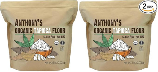 Anthony's Organic Tapioca Flour Starch, 5lbs, Gluten Free & Non GMO (Pack of 2)