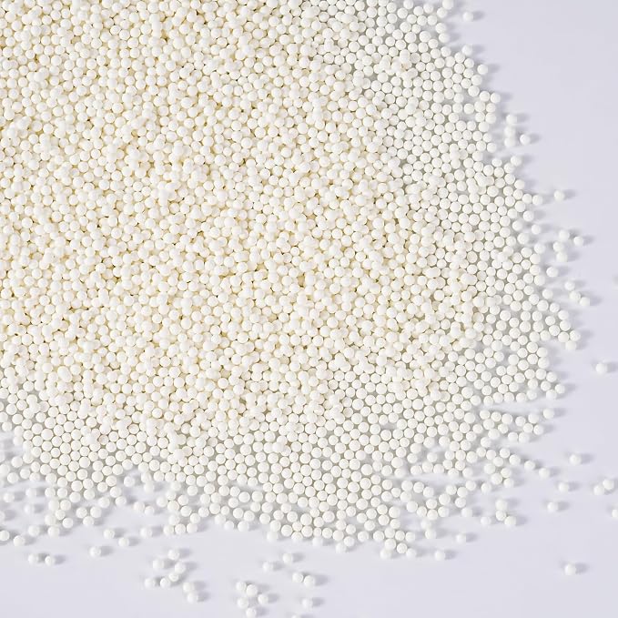 White Nonpareils Sprinkles, Edible 2mm Pearl, White Sprinkles for Cake Decorating, Cake Pops, Cupcakes, Cookies, Macaron, and Ice Cream(120g/4.23oz)