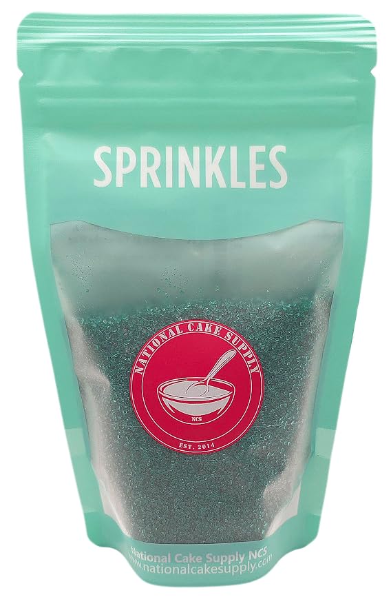 NCS Green Coarse Sanding Sugar, Crystal Decorating Sugar for Baking & Drink Rims, 7 oz