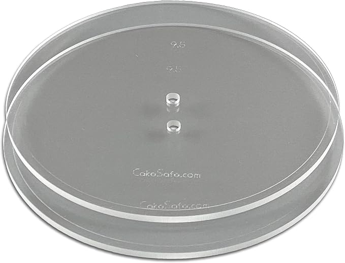 CAKESAFE – 2-9.5” Clear ¼” Acrylic Disks – Perfect Icing Tool to Smooth the Buttercream on Your Cakes