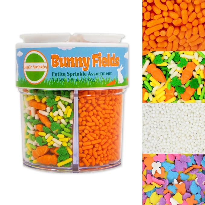 Mystic Sprinkles 4 Cell Sprinkle Assortments (Bunny Fields, Petite)