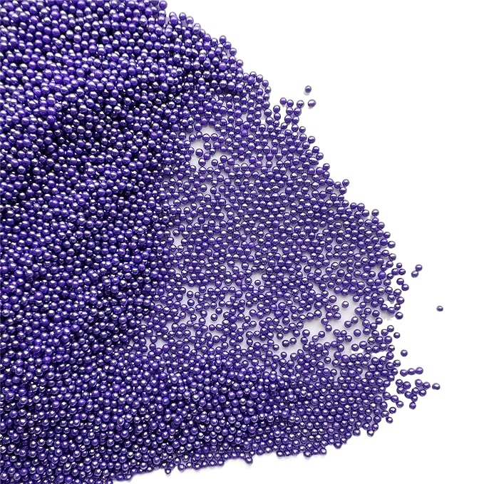 SE Si&Moos Nonpareil Sprinkles, 2mm Purple Mini Edible Pearls Purple Sprinkles for Cake Decorating Lavender Nonpareils Halloween Cookie Decorations Wedding Baby Shower Party Christmas Holiday Supplies 3.5 OZ