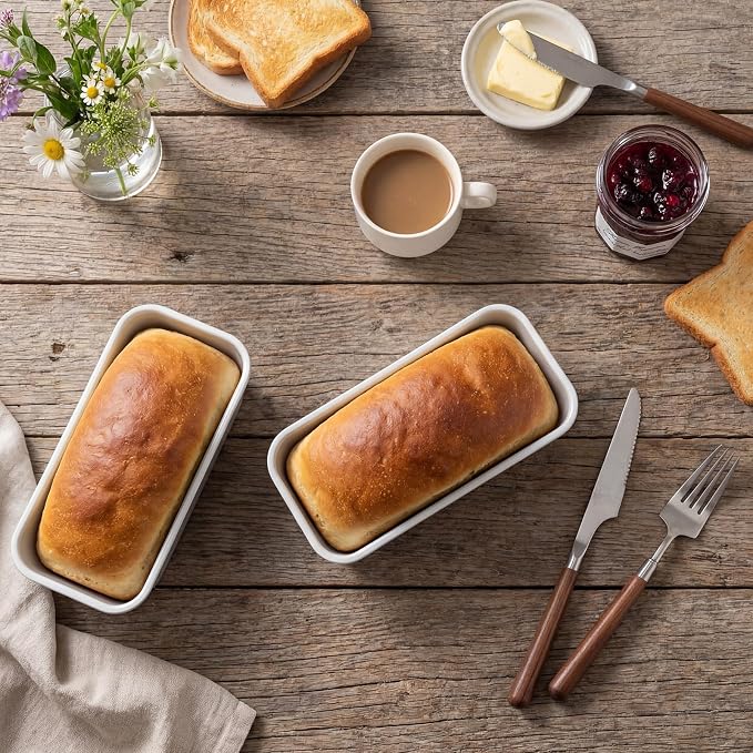 Patelai 4 Pack Small Loaf Pans for Baking Bread Non Stick Bread Pan Rectangle Baking Tray Toast Mold(Silver,7.87 x 3.78 Inch)