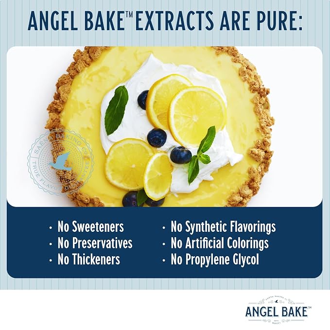 Angel Bake Pure Lemon Extract, 5X Distilled, 1 Gallon