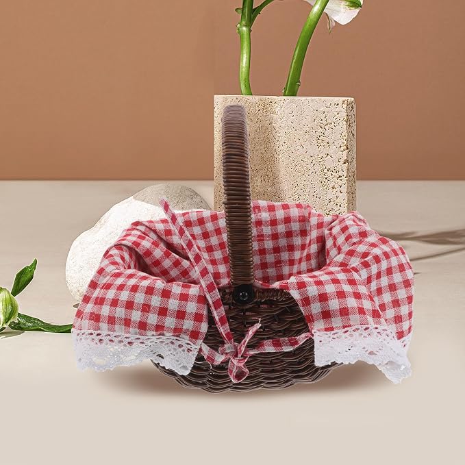 KICHOUSE 3pcs Basket Cloth Liner: Rattan Basket Cloth Liner Replacement - Wicker Storage Bin Fabric Insert For Organizing Kitchen Fruit Bread