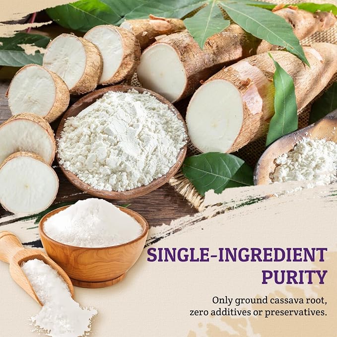52USA Tapioca Starch, 3 Pack (42oz Total) | Tapioca Flour from Cassava Root | Gluten Free Flour Substitute | Vegan, Kosher, Non-GMO | Thickener for Baking, Cooking, Soups & Bubble Tea