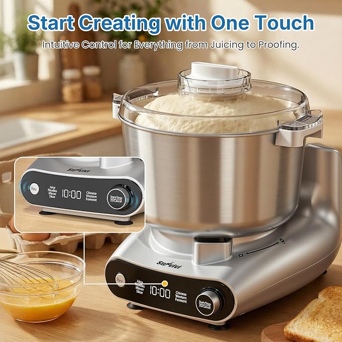 Electric Dough Mixer, Stand Mixer with Meat Grinder, Juicer