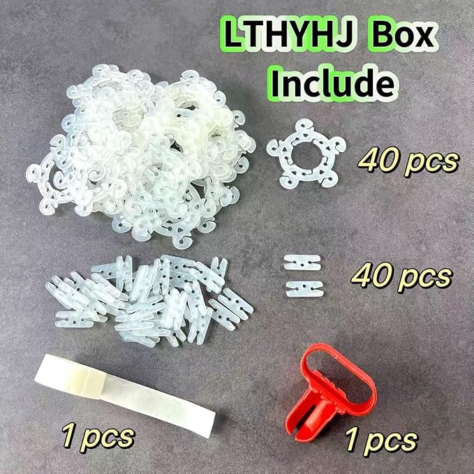 80 Balloon Clips and 100 Dots Glue Points and a Tie, Connector, for wedding, parties, etc. Arch tool