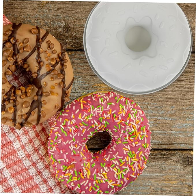 Hemoton 1pc Silicone Doughnut Mold for Baking Non-stick Donut Tray Cake Mould for Easy Baking for Parties and Celebrations