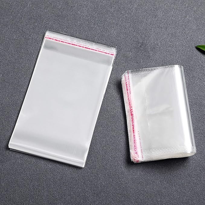 Morepack Self Sealing Cellophane Bags,3x5 Inches 200 Pcs Clear Cookie Bags Resealable Cellophane Bag for Packaging Cookies,Favors, Products,Candy (Mini Size)