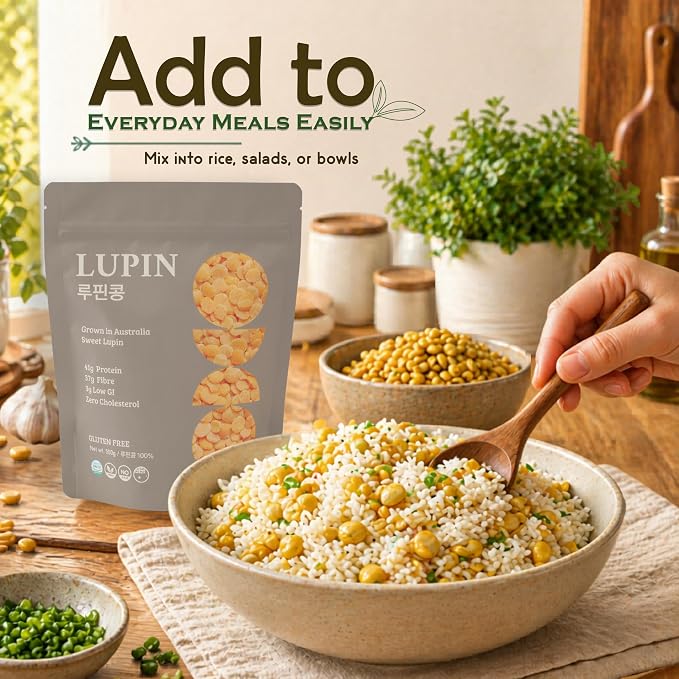 Lupinery Lupini Beans | Lupin Dried Beans High Protein, High Fiber, Low Carb | Plant Based & Gluten Free Ingredient | No Additives Non-GMO | Australian Grown Whole Bean | 500g Quick Soak 10-15 Min