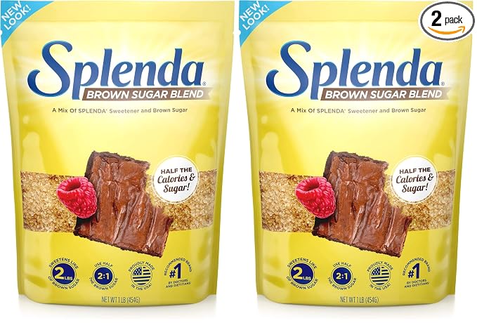 SPLENDA for Baking, 1 Pound Bag Brown Sugar Blend 16 Ounce (Pack of 2)