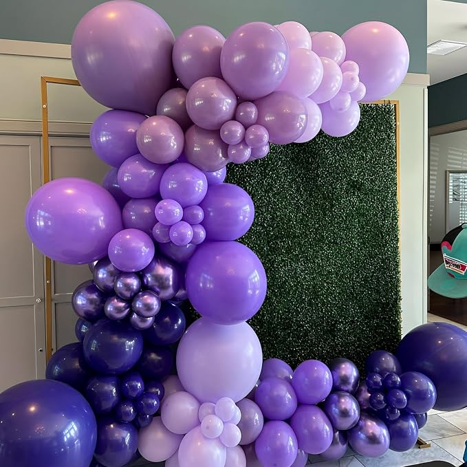 Voircoloria 110pcs Dark Purple Balloons 12inch Deep Purple Latex Party Balloons for Halloween, Graduation, Wedding, Birthday, Baby Shower, Anniversary, Valentine's Day Party Decorations