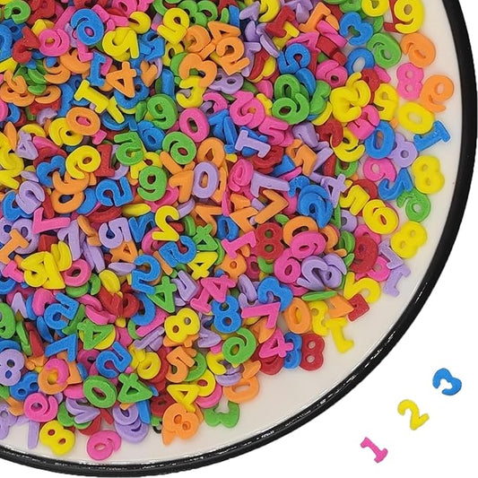 Colorful edible school enrollment Number set - perfect sugar decoration for the start of school -123 sprinkles and number figures for cakes and cupcakes Decorating, 2.5oz