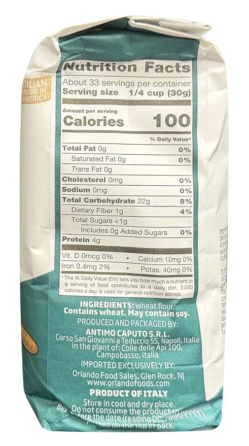 Antimo Caputo "00" Bread Flour 2.2LB - Pack of 2 - Best for Artisanal breads, Ciabatta, Focaccia, and Rustic Italian Breads with a Crisp, Golden Crust