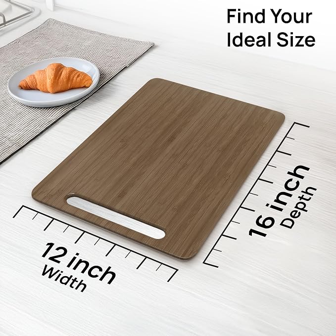 Ibyx Elegant Appliance Slider - Sliding Tray for Coffee Maker & Heavy Kitchen Appliances, Easy Slide, Made of Premium Bamboo, Space-Saving Kitchen Organizer, 40 lb Capacity, Brown - 12 x 16 Inch