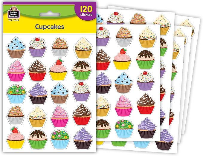 Teacher Created Resources Cupcakes Stickers (TCR7094)