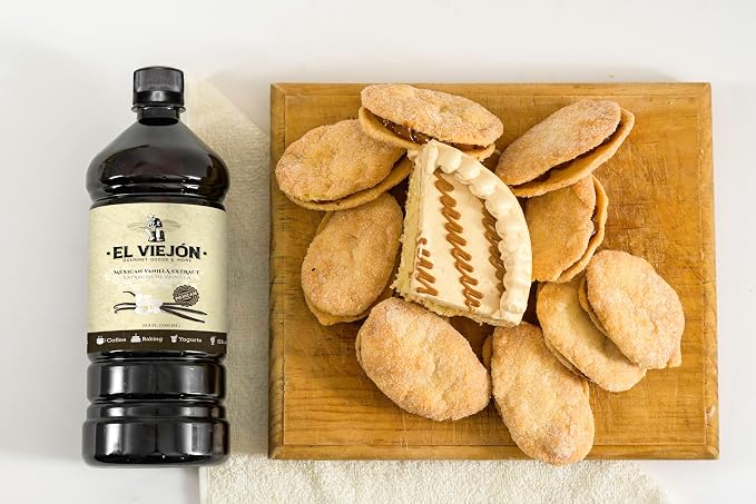 Mexican Vanilla Extract, 1 Liter (33.2 Fl Oz), Premium Vanilla for Baking, Cooking, Coffee & Desserts – El Viejón