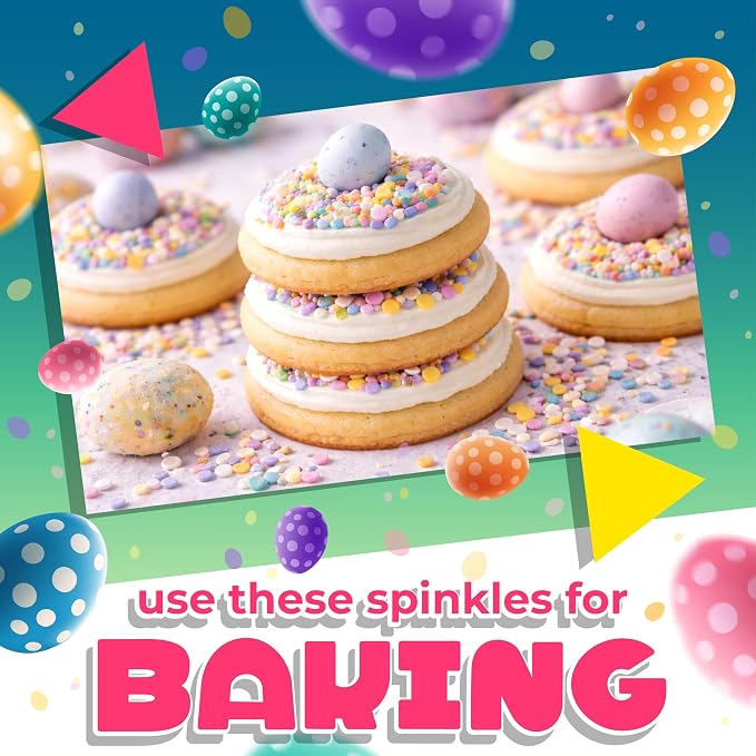 Pastel Sprinkles for Cake Decorating and Baking, 8 Oz Bag | Dessert Toppers for Cupcakes and Cookies