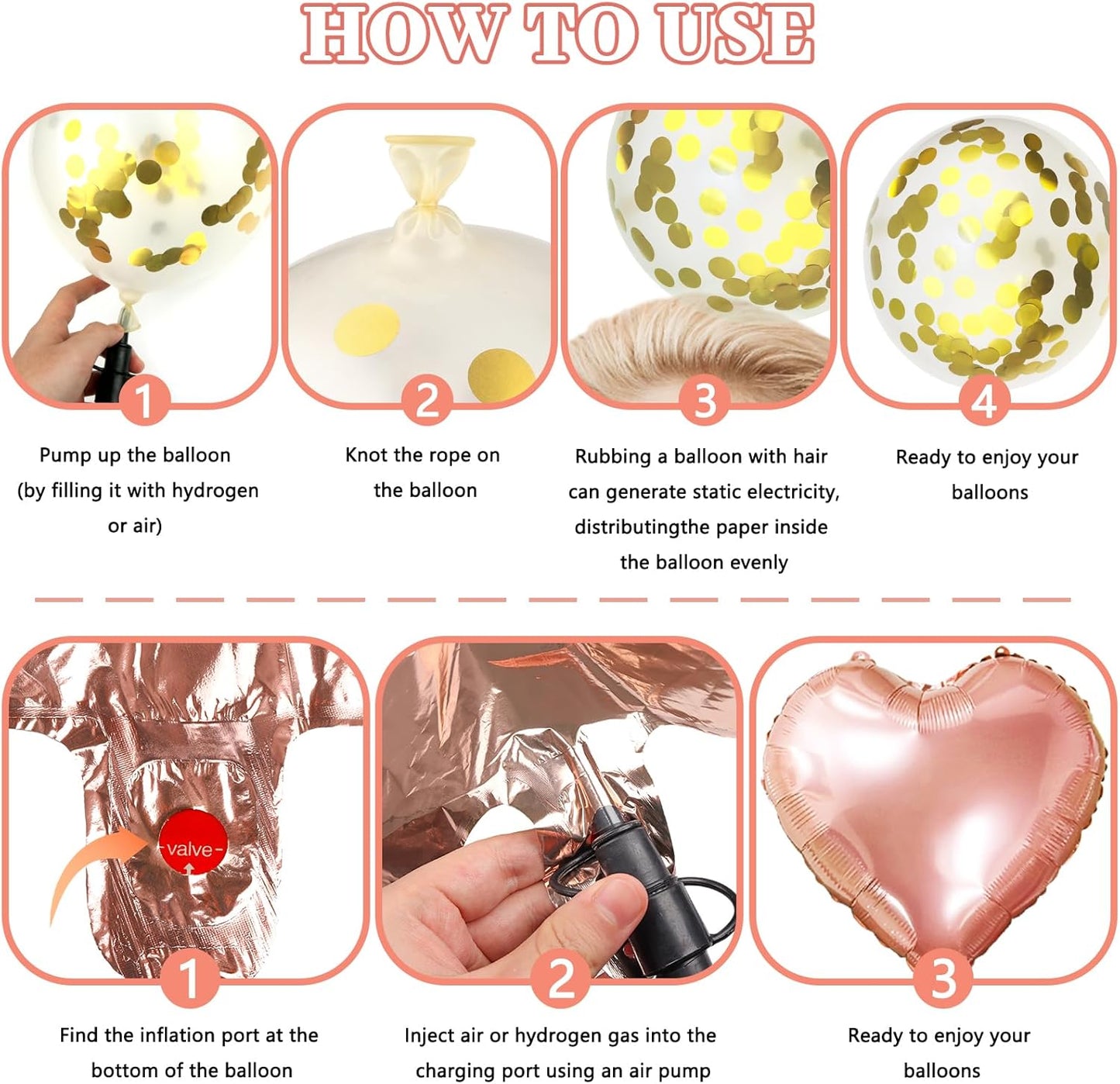 ZERODECO Rose Gold Birthday Party Decorations 13th, Happy Birthday Banner Fringe Curtain 13 Garland Heart Star Foil Confetti Balloons for Women Girls Queen Princess Party