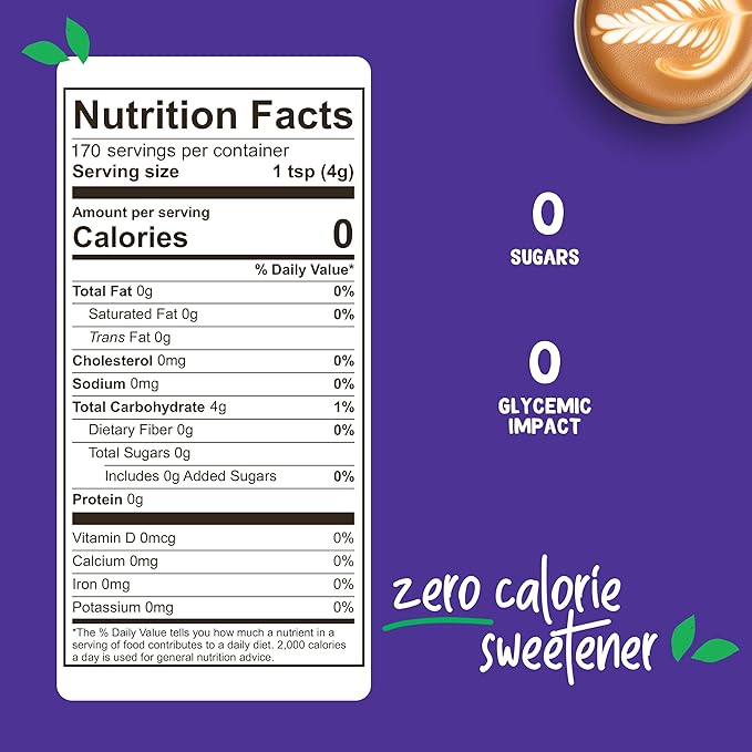 Pyure Organic Stevia Blend | Granulated Sugar Substitute with Zero Calories & Carbs | Keto, Diabetic & Vegan Friendly | Sugary Taste Alternative | USDA Organic, Non-GMO | Erythritol Free | Good For Baking | 1.5lb (24oz)