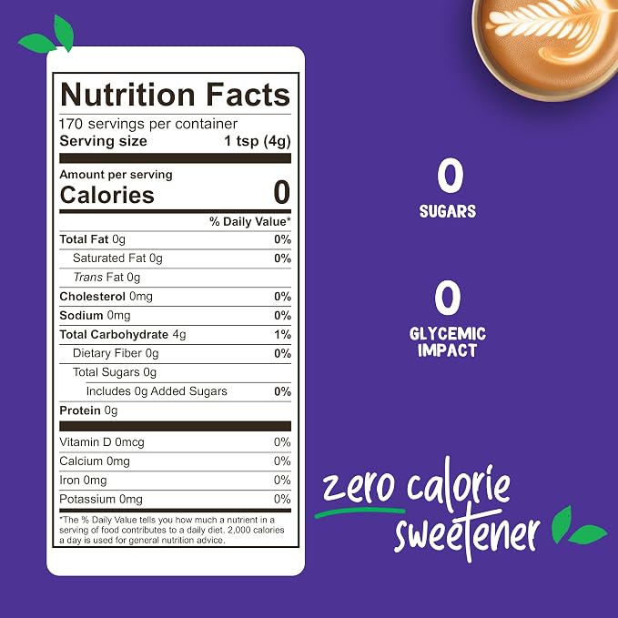 Pyure Organic Stevia Blend | Granulated Sugar Substitute with Zero Calories & Carbs | Keto, Diabetic & Vegan Friendly | Sugary Taste Alternative | USDA Organic, Non-GMO | Erythritol Free | Good For Baking | 1.5lb (24oz)