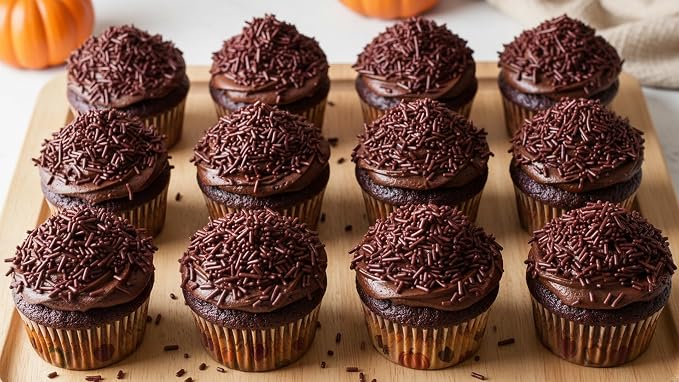 NCS Dark Maroon Jimmies Edible Sprinkles – Cupcake, Cake & Cookie Decorations, 7 oz