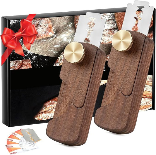 Magnetic Bread Lame Scoring Tool with 5 Razor Blades,Handcrafted sourdough scoring tool,Bread Scorer Dough Scoring Knife for Artisan Baking(2-Pack)