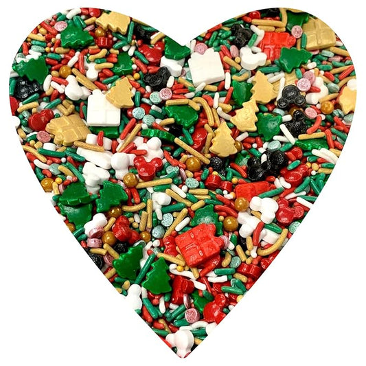 COOL MOM SPRINKLES Christmas Mouse Sprinkles (4 oz.) – Themed Sprinkles for Decorating Birthday Cakes, Cupcakes, Cookies & Desserts – Mixed in the USA/Gluten-Free (Christmas Mouse)