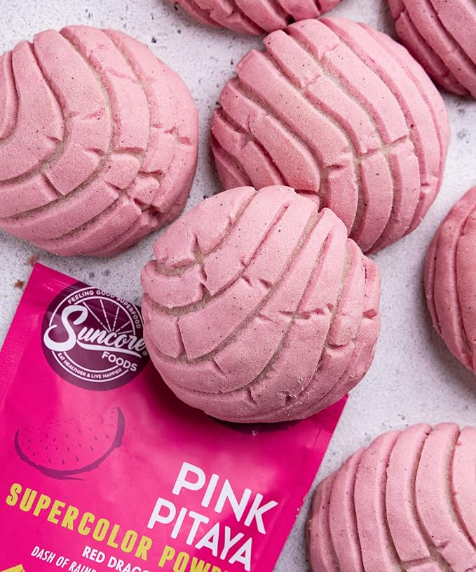 Suncore Foods Pink Pitaya Powder, Natural Pink Food Coloring, 5oz, 1-Pack | Non-GMO, Natural Pink Food Coloring Powder from Dragon Fruit, For Baking, Smoothies, Desserts, Gluten-Free, Vegan