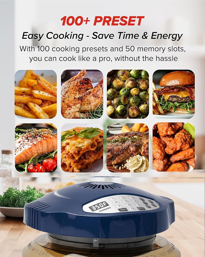 Nuwave Pro Plus 2 Air Fryer Oven, Infrared Countertop Convection, No Defrost No Preheat, Triple Combo Heating, 10-in-1 Multicooker, PFAS & BPA Free, 10LB Capacity, Dishwasher Safe Parts, 20660V03U