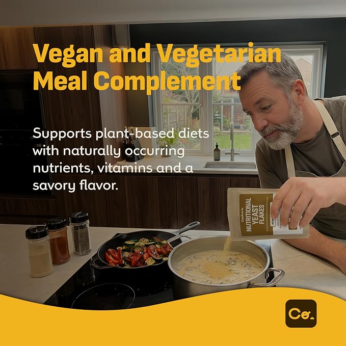 Coolinario Nutritional Yeast Flakes, Non Fortified (10 OZ) Vegan Seasoning | Roasted, Nutty Flavor, Rich in Protein, Fiber & Minerals, Ideal for Snacks, Sauces & Dressings, Gluten-Free, Unfortified
