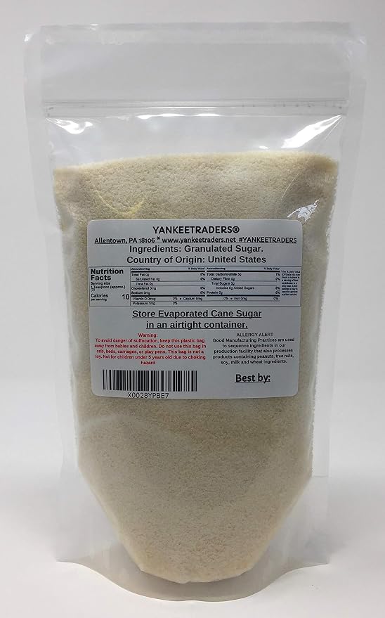 YANKEETRADERS, Evaporated Cane Juice, Sugar, 2 Lbs