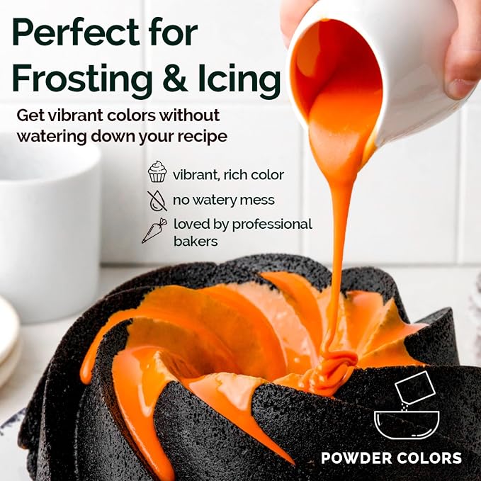 Color Kitchen Natural Food Coloring For Baking, Dye Free Food Coloring Powder, Food Dye Non Toxic Plant Based Rainbow Set, Vegan Gluten Free Non GMO Kosher, 6 Color Pack