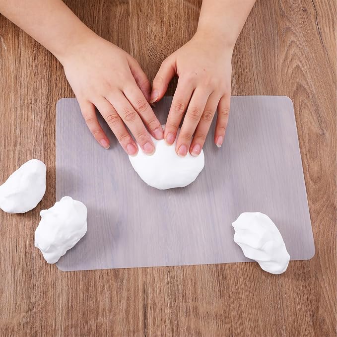 2 Pcs Clear Silicone Mat 12 x 8 Inch Silicone Placemats Non-Slip Baking Mat for Kitchen Counter Countertop Protector Heat Resistant Countertop Liner for Pastry