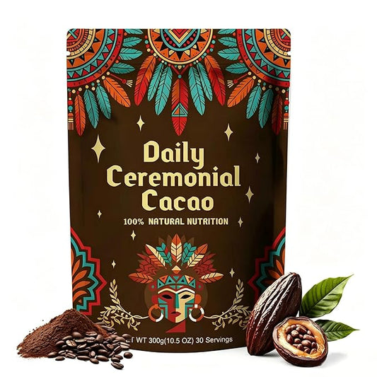 Ceremonial Grade Cacao Powder | High in Flavanol Antioxidants, Magnesium & Theobromine | Supports Mental Clarity, Focus & Natural Energy | Zero Sugar, Pure & Natural Superfood (chocolate)