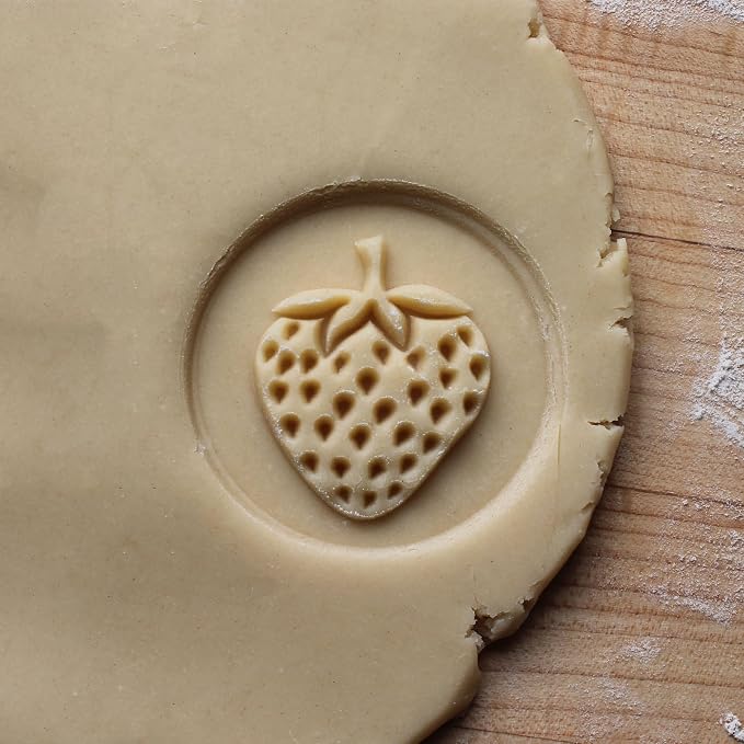 Wood Cookie Stamp, 2.5 Inch (Strawberry CS-135)