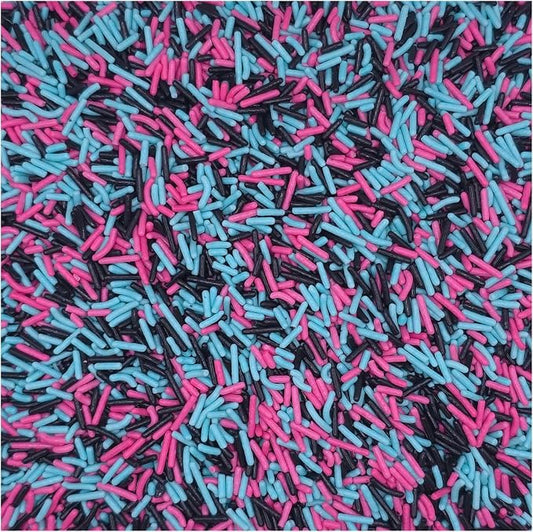 NCS Pink, Black & Light Teal Jimmies Edible Sprinkles – Cupcake, Cake & Cookie Decorations, 7 oz