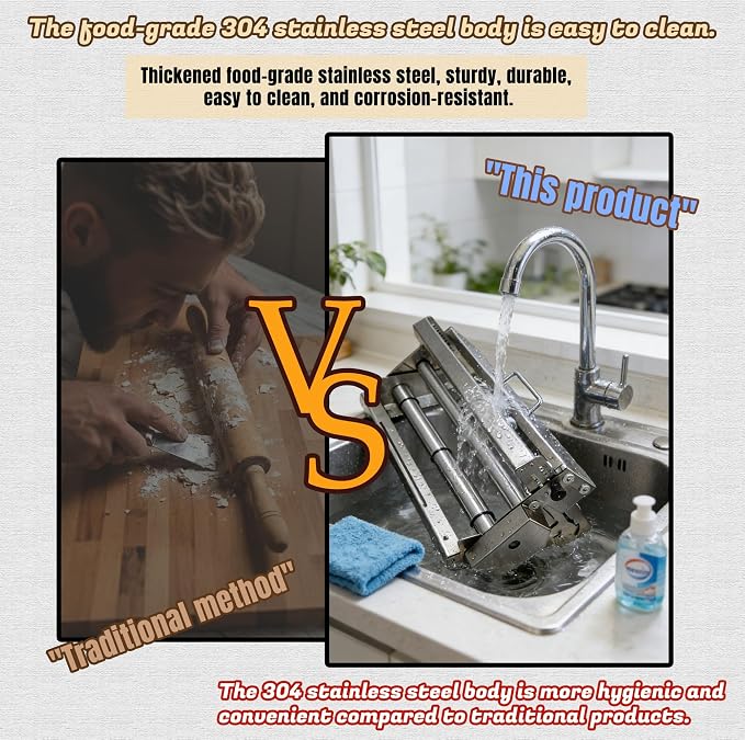 Commercial 110V Electric Dough Sheeter Machine, Reversible Puff Pastry Sheeter And Fondant Roller, Dough Roller, Adjustable Thickness 0-25mm, Folding Dough Sheeter For Bakeries, Pastries,（22.7"）