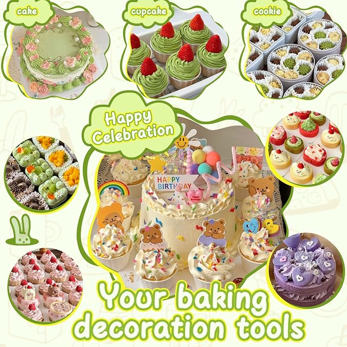 Hendiy Piping Tips, 26 Pieces Stainless Steel Frosting Piping Kit | Reusable Piping Bag, Coupler Included, Cake Decorating