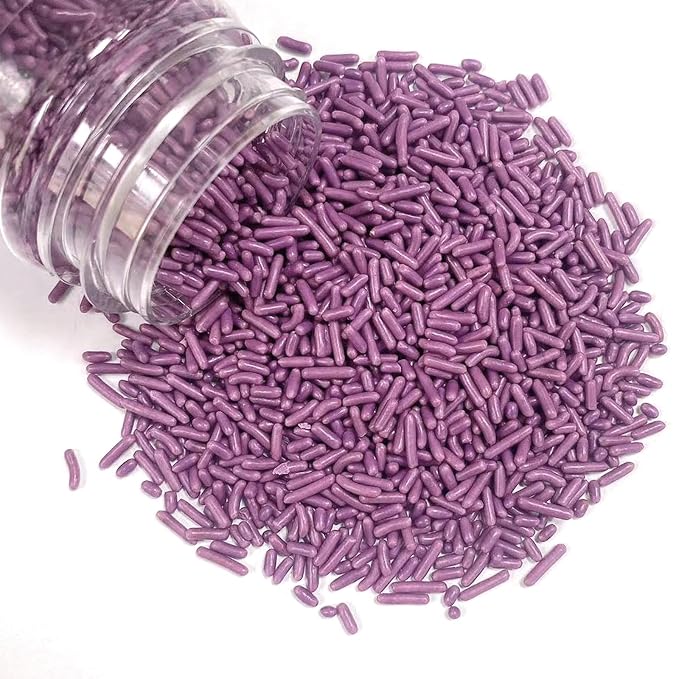 PhilaeEC Purple Jimmies Sprinkle Edible Soft Jimmies Sprinkle for Cake Decoration Cupcake Topper Cookie Baking Decorations Halloween Christmas Valentine Supplies 2.75oz/78g
