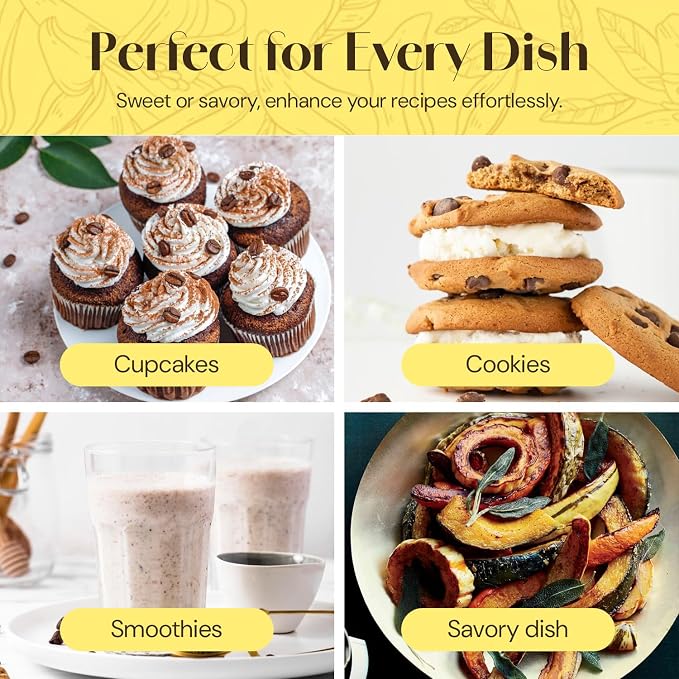 Natural Vanilla Alcohol‑Free Flavor, 4 fl oz - Madagascar Bourbon vanilla, 100% natural, sugar‑free, GMO‑free, gluten‑free, vegan, paleo, keto, kosher, and halal