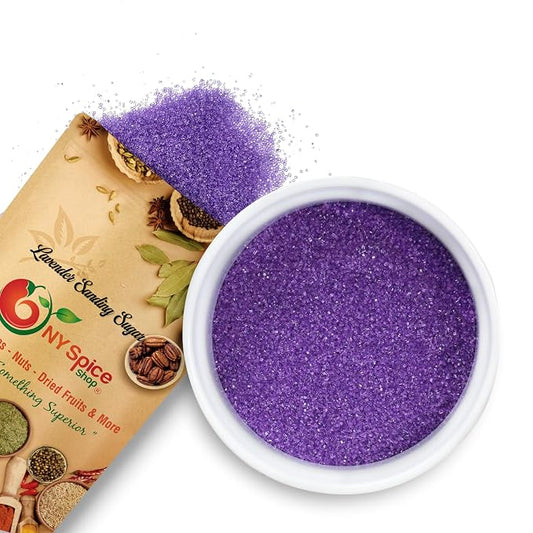 NY Spice Shop Lavender Sanding Sugar - 1 Pound Sweet Edible Sprinkles for Party Decorations, Cake, Cupcakes, Cookies Toppings & Dessert Dishes - Colorful Sugar Sprinkles for Party Favors & Baking Treats