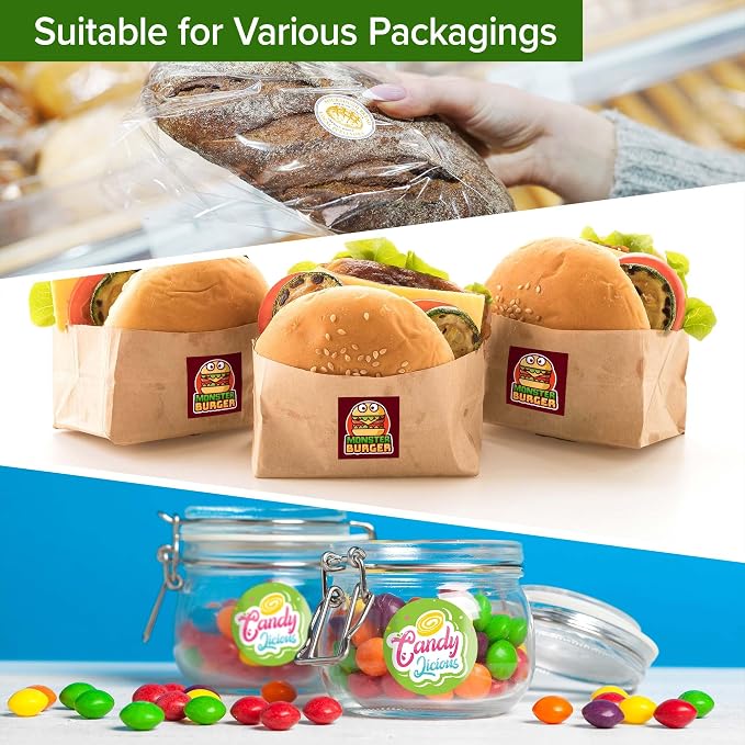 Custom Stickers, Personalized Vinyl Labels with Logo, Image or Text Waterproof Dishwasher Safe Business Sticker Labels, Heat & Cold Resistant, 6 Shapes + Custom Die Cut, Sizes 1"-10 inches